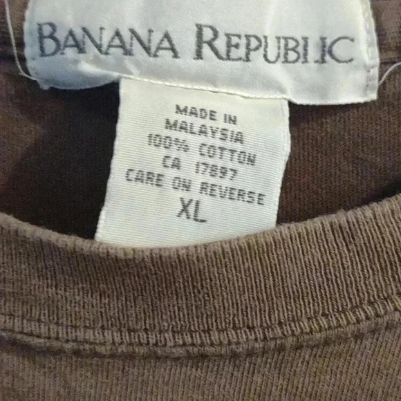 Banana‎ Republic mens xlarge brown short sleeve T-shirt - Picture 3 of 6